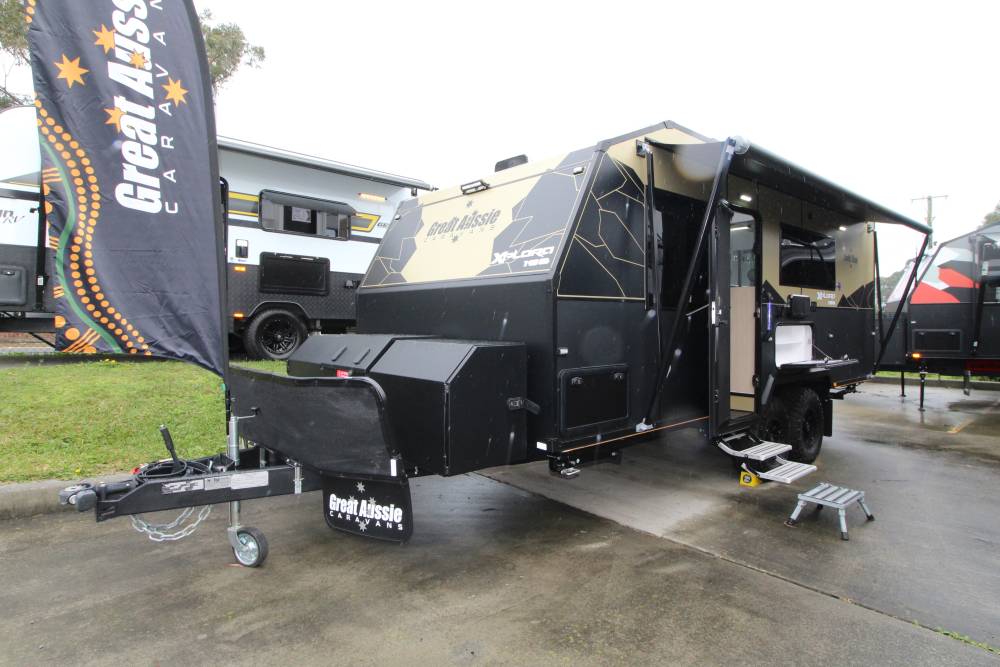 2026 Great Aussie Caravans 19'6" Xplora Mid Door Angle Kitchen