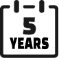 5 Year Warranty